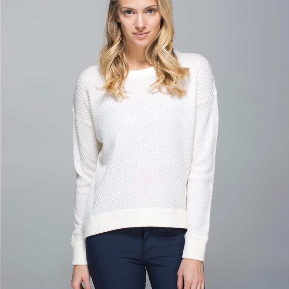 Lululemon Yogi Crew Sweater in Cream